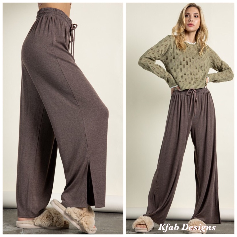 ❤️LAST! AMAZINGLY SOFT SIDE SLIT WIDE LEG PANTS! - Picture 5 of 8